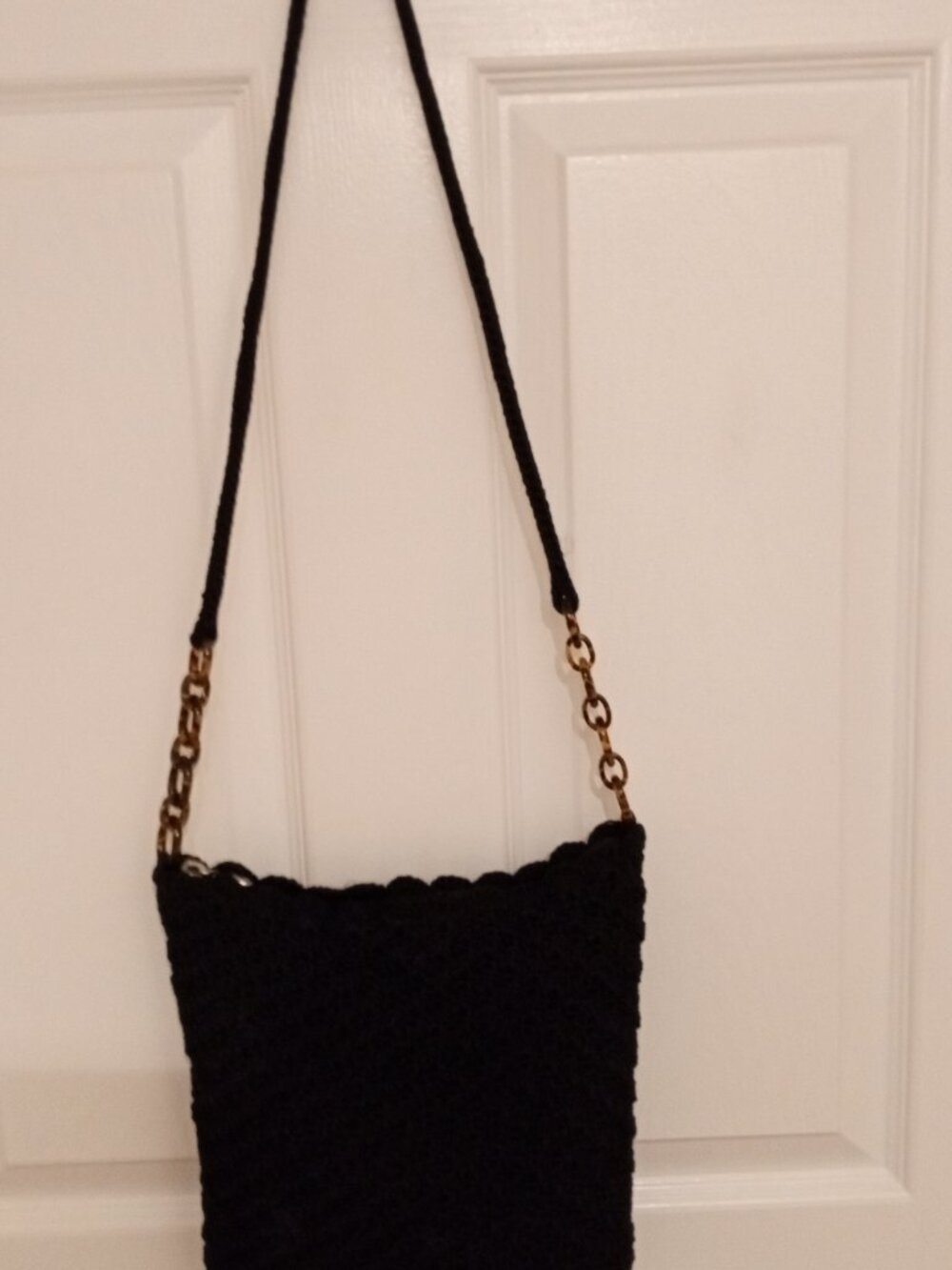 The Sak Crochet Black Shoulder Bag